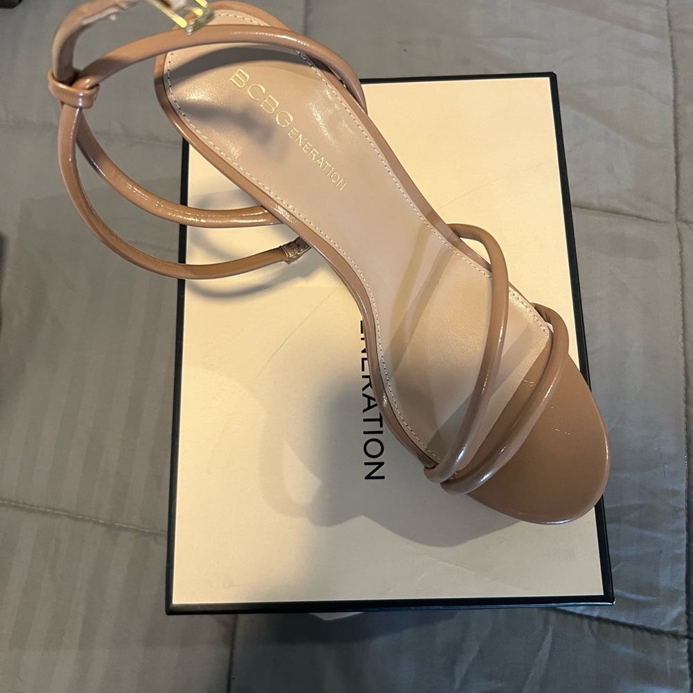 BCBGeneration Women's Nude Strappy Heels